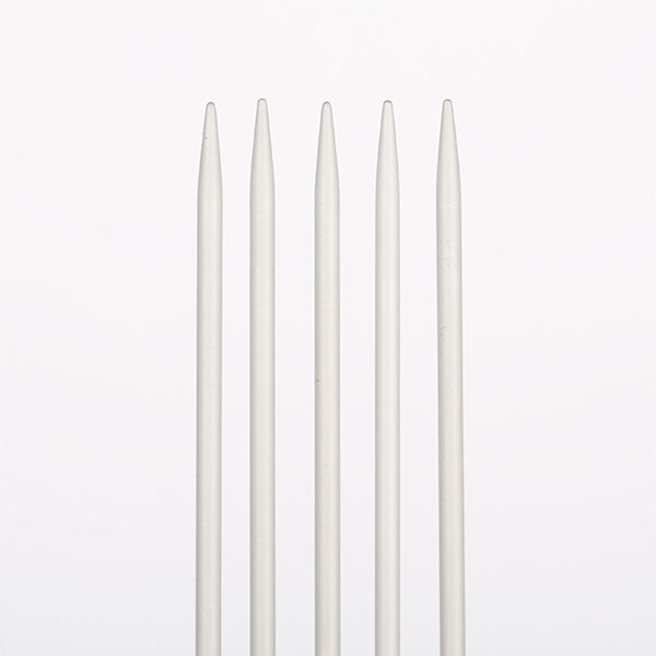 Aiguilles doubles pointes DROPS Basic 20cm aluminium par lot de 5