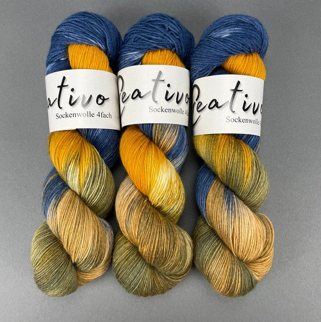 Creativo Sockenwolle handgefärbt -  Echeveau 100g/420m