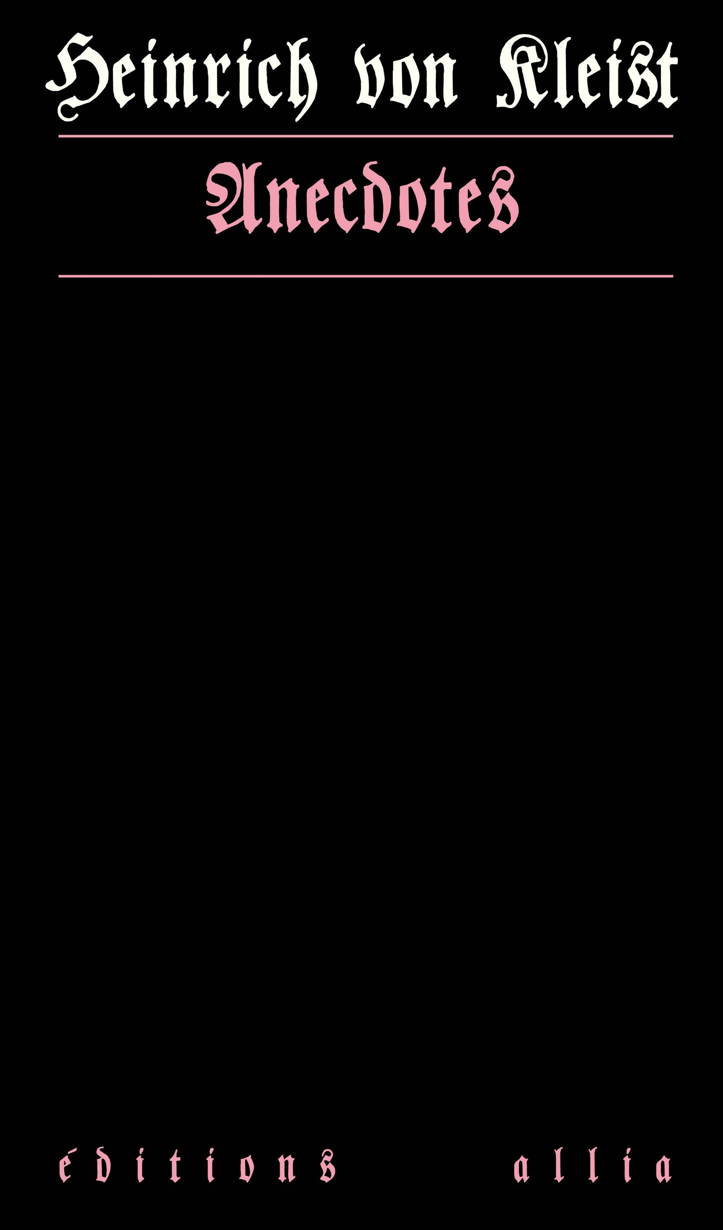 Anecdotes - Heinrich von Kleist
